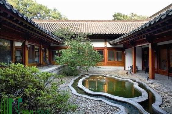 Chất liệu thiên nhiên mang lại nét đặc trưng cho nhà vườn Hàn Quốc