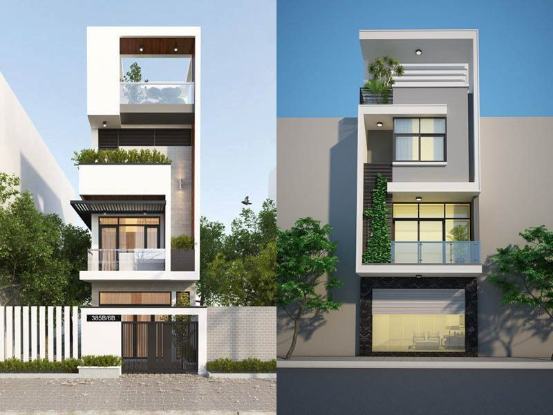 Thiết kế nhà ống 3 tầng 5x11m tại Đông Anh Hà Nội NDNP3T60  Home designs  exterior Thiết kế nhà nhỏ Thiết kế