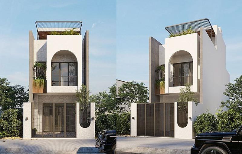 Tư vấn thiết kế mẫu nhà phố 3 tầng mặt tiền 5m chiều sâu 21m NP118119 -  Kiến trúc Angcovat